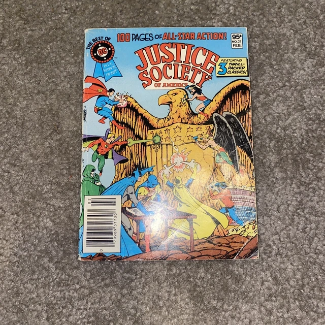Best Of Dc Blue Ribbon Digest #21, Justice Society Of America Fn-Vf, Bronze 1982