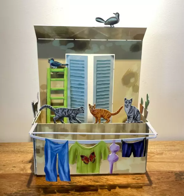 Pop art Metal Head "Cats on the porche" escultura de DAVID GERSTEIN