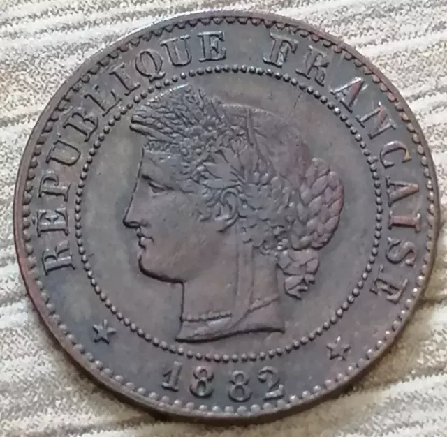 1 centime Cérès 1882 Paris en Bronze