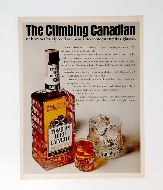 Lord Calvert Canadian Whisky ad vintage 1969 whiskey advertisement