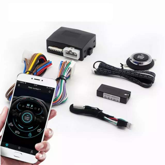 Car One-Key Stop Button Kit Bluetooth Smart Start System Phone Remote Control