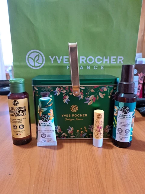 Yves Rocher Set.Vaniglia,Acqua Prof., Crema M.,Balsamo Lab,Bagnodoccia Super Con