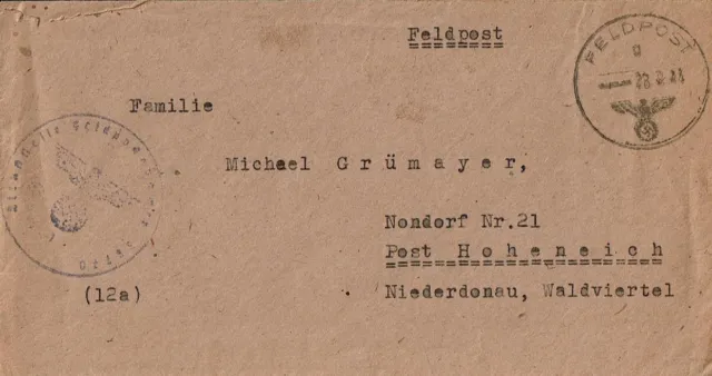 DR Feldpostbrief 1943