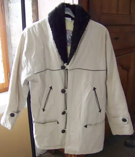 MANTEAU BEIGE COL marron Pimkie Femme coton taille T2 EUR 5 00