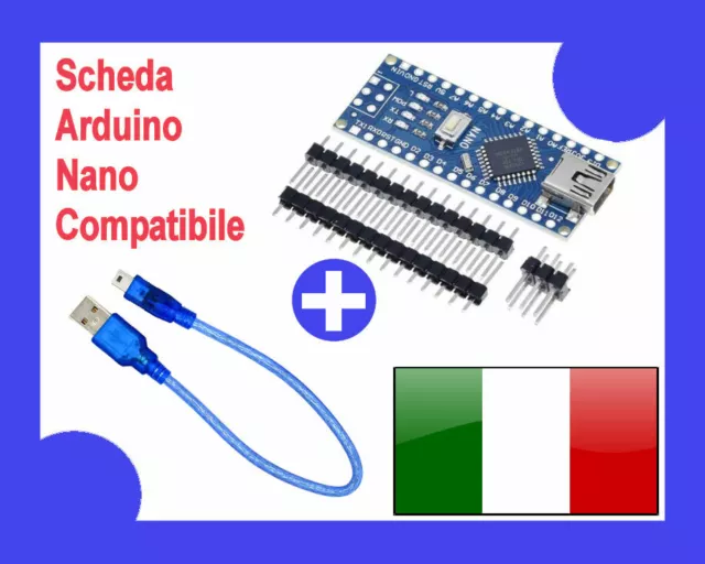 Scheda arduino nano V3 328 con cavo USB ATMEGA328P CH340 compatibile kit clone