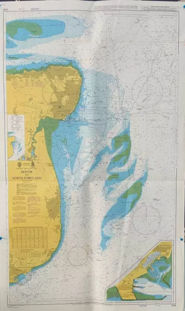 Admiralität 1828 Dover Sich North Foreland England South East Coast Papier Karte