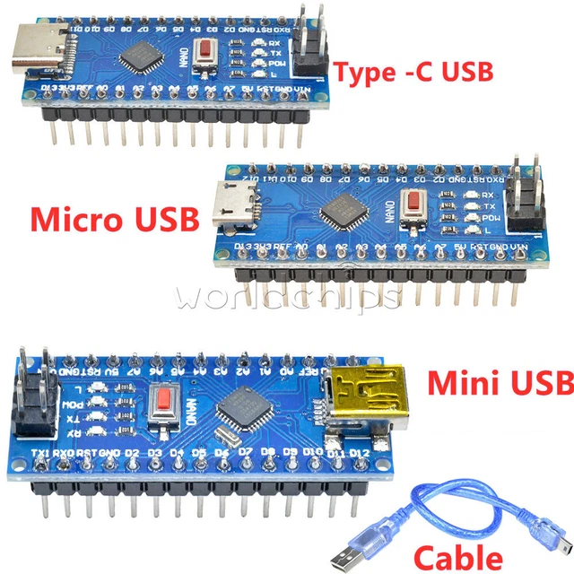 NANO V3.0 ATMEGA328P CH340G Controller Board USB 5V 16M Welded For ...