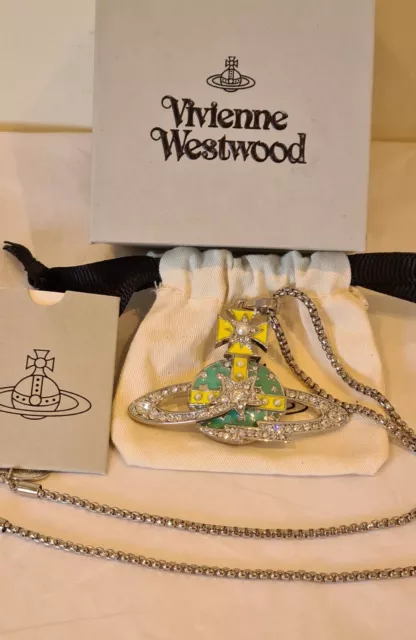Vivienne westwood crystal outlet orb necklace