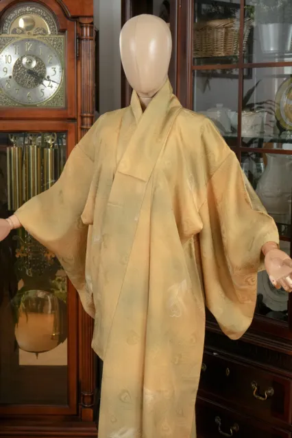 Dear Vanilla Japanese Silk Kimono Women's Robe Gown Authentic Japan Made Vintage 2