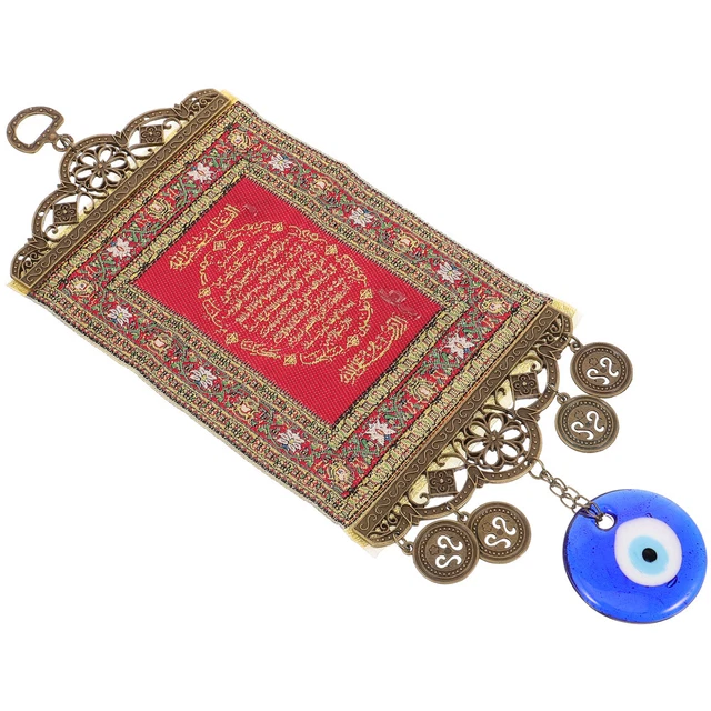 Set Of 5 Evil Eye Pendants - Turkish Nazar Boncuk Hanging Charms For Home, Car, Office, Feng Shui Blessing Decor