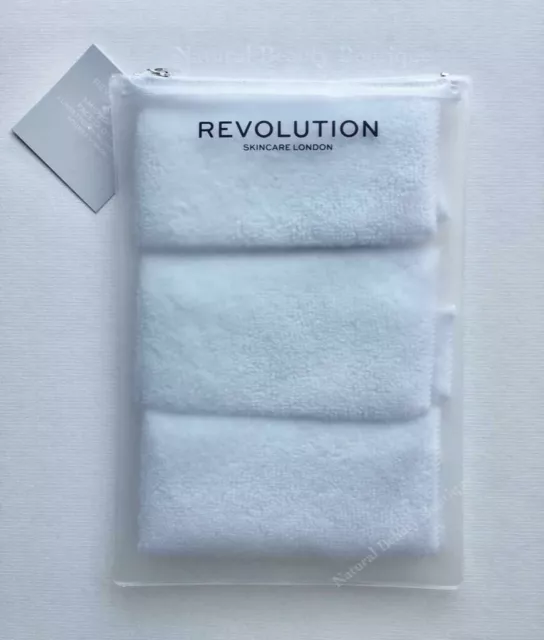 REVOLUTION SKINCARE MICROFIBRE MAKEUP REMOVER FACE CLOTHS (3 PACK) Washable  EUR 8,75 - PicClick IT