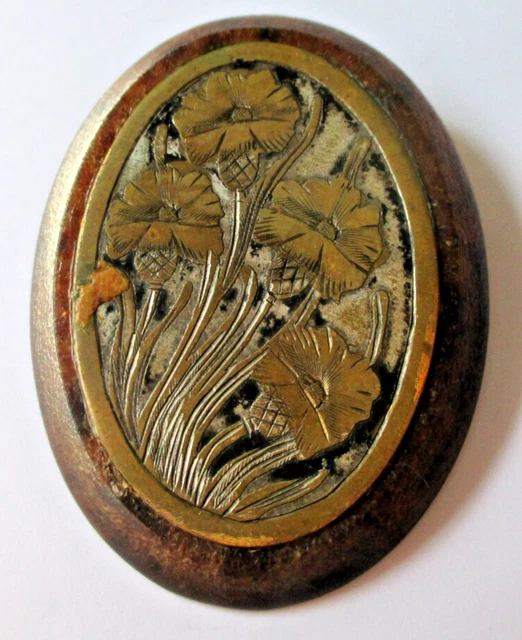 Broche Ancienne En Argent Martelé Sculpté – Grand Format, Bijou Vintage Impeccable