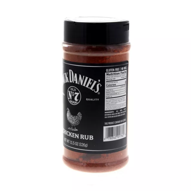 Jack Daniels BBQ Rub - Chicken 11.5oz Premium Gluten Free Made In USA 2 Pack 2