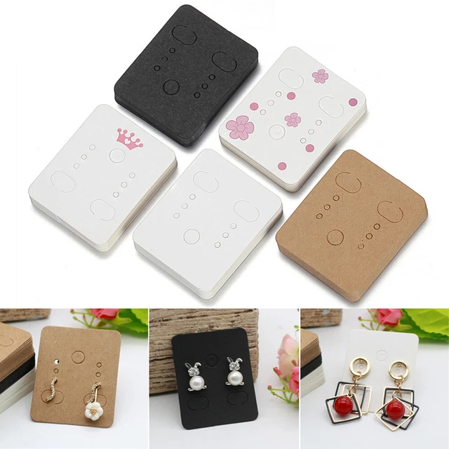 Drop Jewelry Display Card DIY Ear Studs Kraft Paper Earring Display Card Holder
