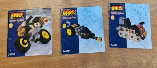 Brio Builder Motorrad 34530 KOMPLETT+ 3x  Anleitung no Volvo 03