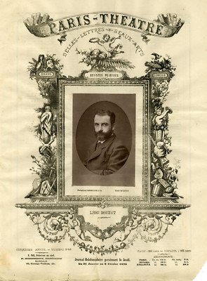 Lemercier Paris Theatre Alexandre vintage print Photoglyptie  9x13  Circ 