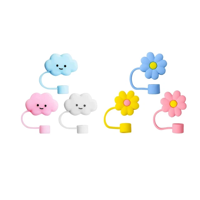 3 Pièces Couverture De Paille D'Ours Pour Stanley Cup, Dessin Animé Couvre Paille Douce Mignon Capuchon De Couverture De Paille Straw Cover En Silicone Pour Stanley 20/30/40oz (3 Couleurs