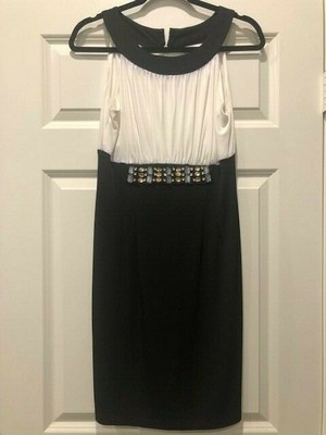 AA Studio AA Womens Dress Size 6 Sheath Black/ Empire Waist / Halter