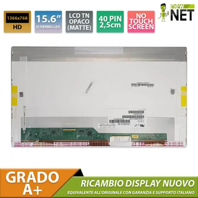 Pannello Matrice LCD da 15,6 pollici per LTN156AT32-001 LTN156AT32-T01 40 pin HD