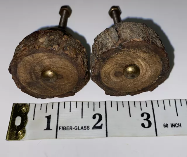 Lot 2 Natural Wood Stump Knob Pulls Home Decoration Door,Drawer,Cabinet Hardware
