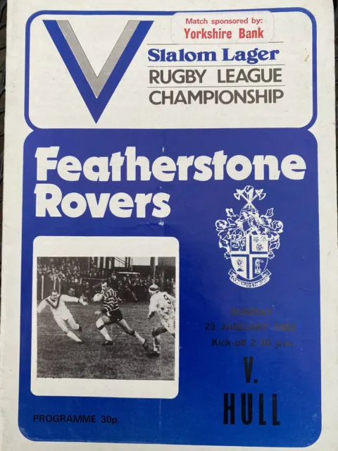 Featherstone Rovers v Hull Rugby League Programme 1983