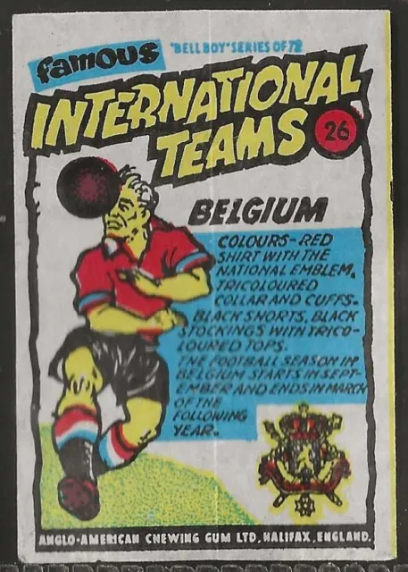 Anglo-Famous International Teams Football 1960-#26- Belgium