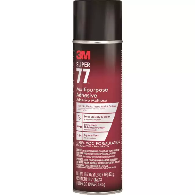 3M Super 77 14 Oz. Multipurpose Low VOC Spray Adhesive 77-VOC30DSC 3M