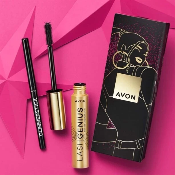 Avon Lash Genius Geschenkset - Lash Genius schwärzeste schwarze Mascara & Glimmerstick