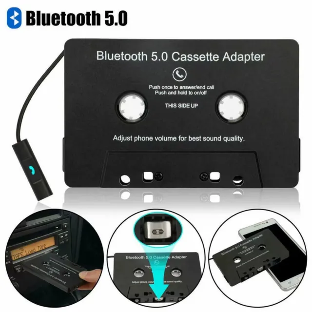 Wireless Bluetooth Car Cassette Tape Adapter Converter For iPhone iPod Samsung J
