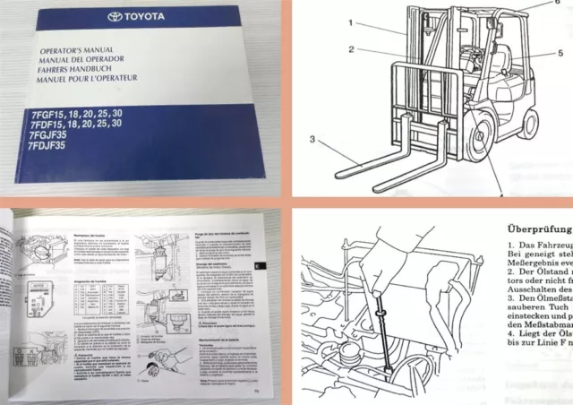 Toyota 7FGF FDF FGJ FDJF 15 - 35 Betriebsanleitung Gabelstapler Operators Manual