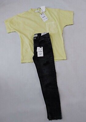 New Zara Girls 2 Pieces Set Jeans And T Shirt Age 9-10yrs