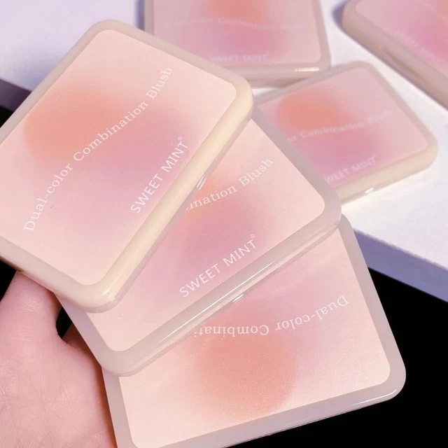 Waterproof Two-tone Blush Sweatproof Cheek Tint  Face Makeup Cosmetics
