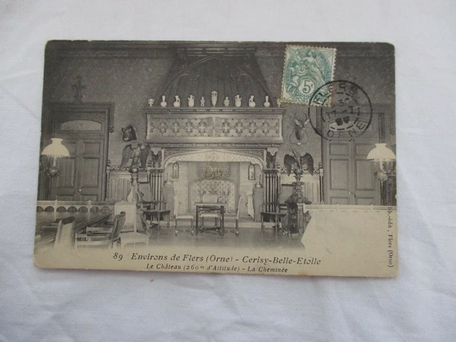 Cpa Orne 61 Environs De Flers Orne Cerisy Belle Starle Chateau La Chineminee