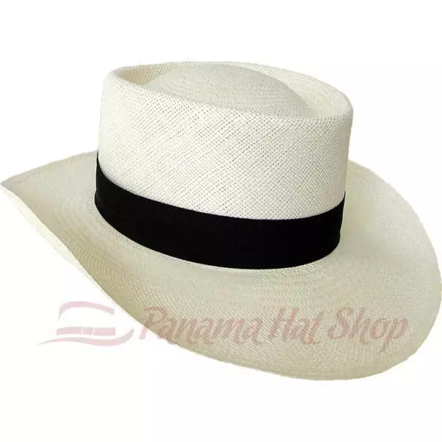 Authentic Panama Hat:  Gambler Straw Hat - Plantation