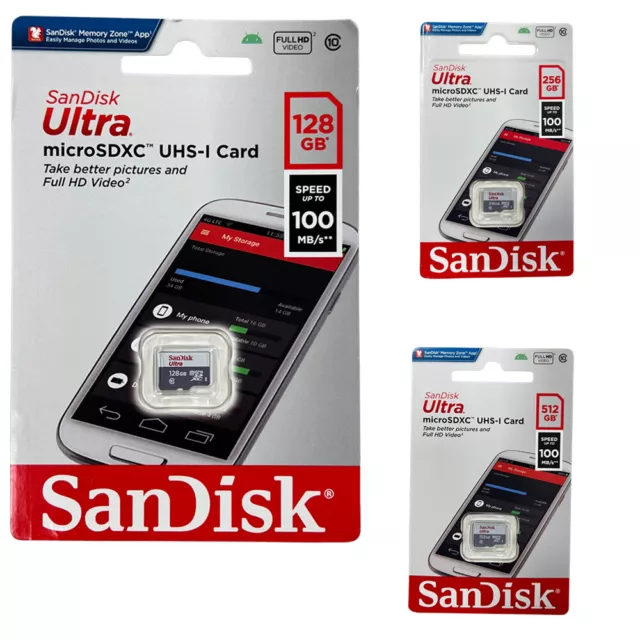 SanDisk ULTRA micro SD Speicherkarte Original  128GB 256GB 512 GB memory card