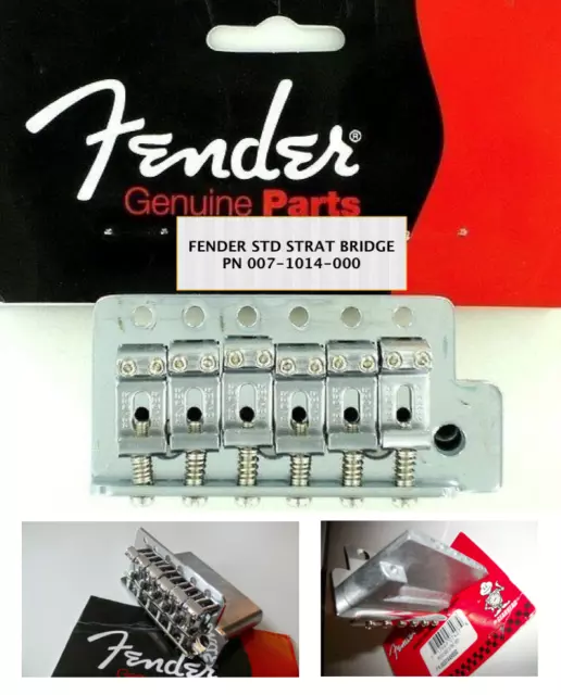 New Bridge Fender STRATOCASTER 2 " 1/16 - Chrome 0071014049 for Guitar Mex