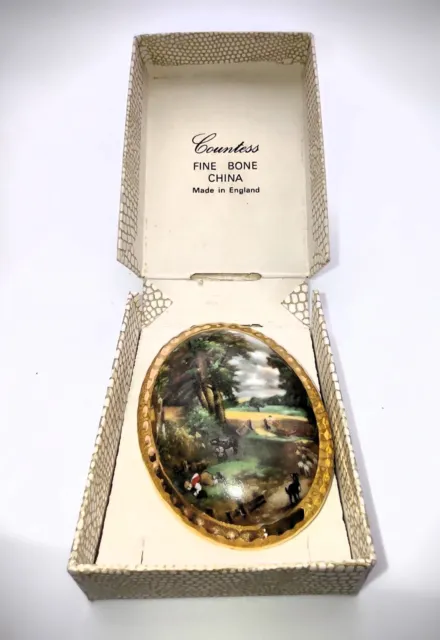 VINTAGE COUNTESS BROOCH Fine Bone China Made in England In Original Box VIDEO
