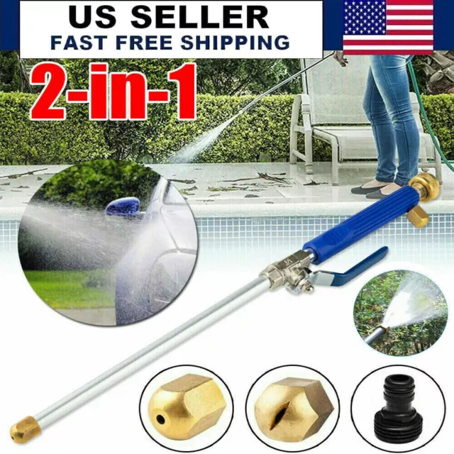 Hydro Jet High Pressure Power Washer Water Spray Gun Nozzle For Garden Car Hose