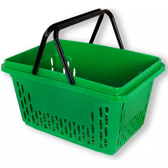 Einkaufskorb 28 L Kunststoffkorb Tragekorb Einkaufskiste Shopping Basket grün