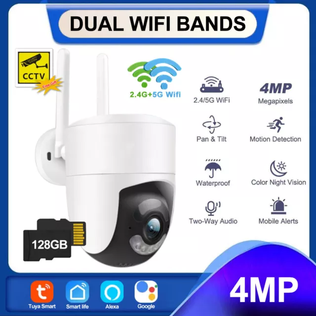 Tuya 4MP 4K 5G WIFI IP Kamera Outdoor CCTV Smart Home Security IR Nachtsicht Cam