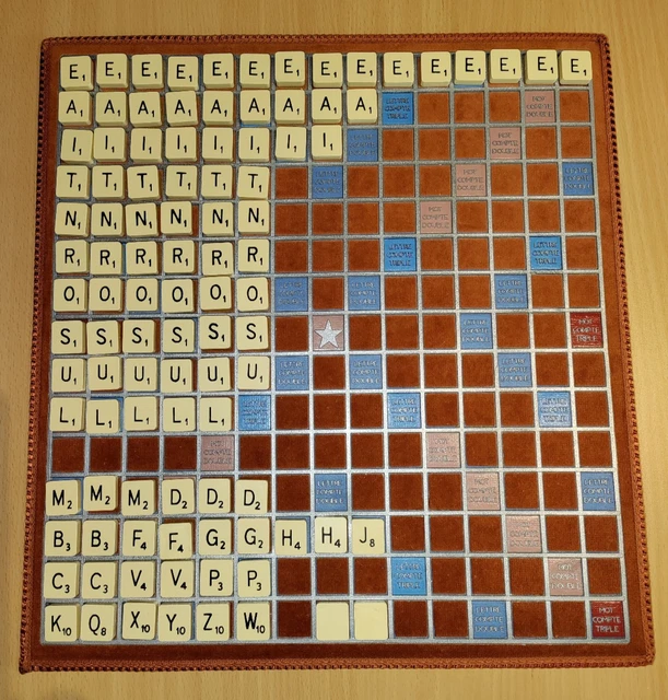 Jeu Scrabble De Luxe Smir France – Plateau Tournant Et Tapisserie