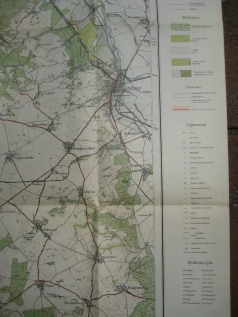 Landkarte Berlin und Umgebung in 12 Blättern Blatt 4 Freienwalde Prädikow 1931