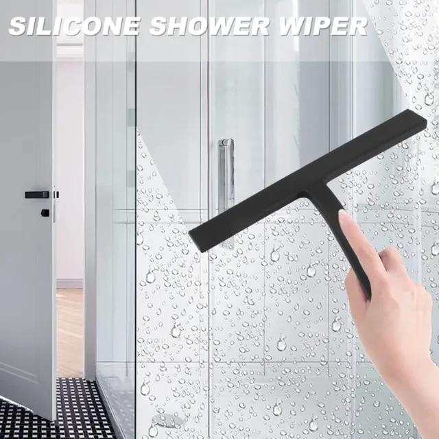 Estrattore doccia, estrattore finestra in silicone nero tergicristallo senza foratura doccia D8W4
