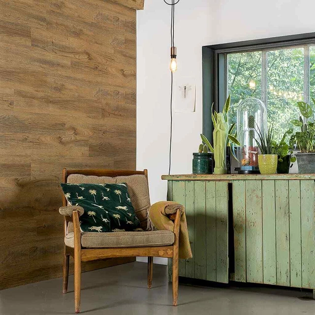 WallArt 30 pcs Wood Look Planks GL-WA29 Reclaimed Oak Rusty Brown