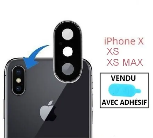 Iphone X XS MAX Lentille Caméra APN + Adhésif