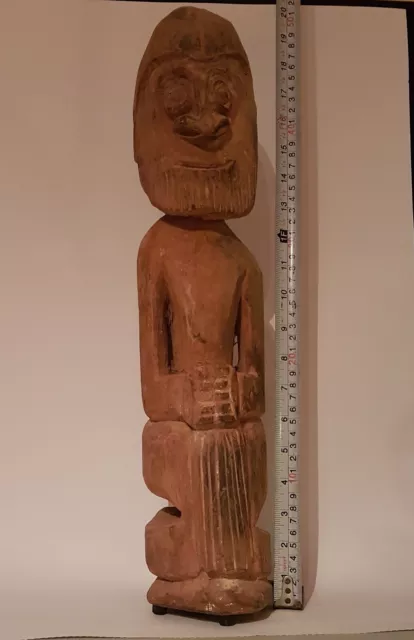 PNG tribal statue hand carved wood Sepik river collectable item 