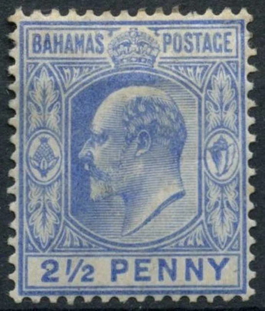 Bahamas 1906-11 SG#73, 2.5d Ultramarine KEVII Wmk Mult Crown CA MH #D84384