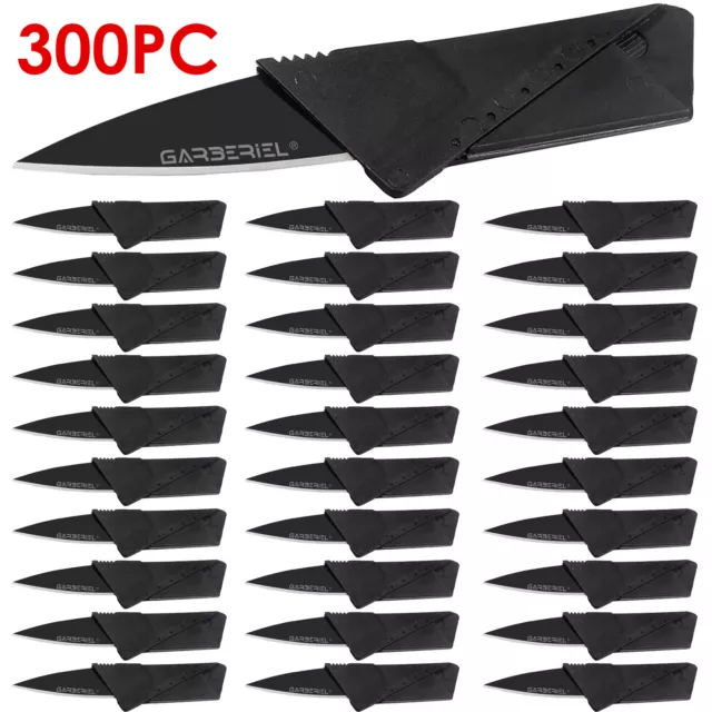 Lot 5-300Pack Credit Card Knives Folding Wallet Thin Pocket Survival Micro Knife