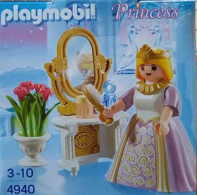 Playmobil coiffeuse dorée/blanche miroir peigne médiéval messieurs