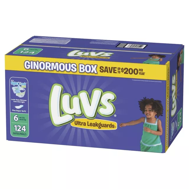 Luvs Ultra Leakguards Diapers (Size 6, 124 Ct)